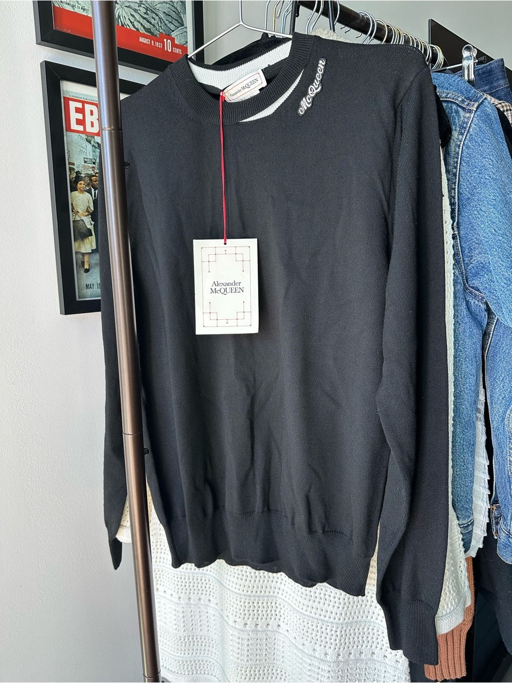 Alexander McQueen Black Crewneck Sweater